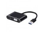 CÁP CHUYỂN USB 3.0 RA HDMI + VGA  ADAPTER